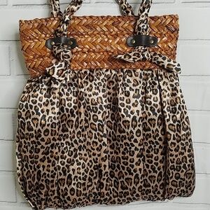 CAPPELLI | STRAW & SATIN TOTE